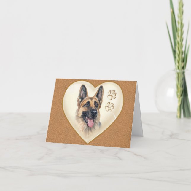 German Shepherd Dog Note card, Thank you cards (Front)