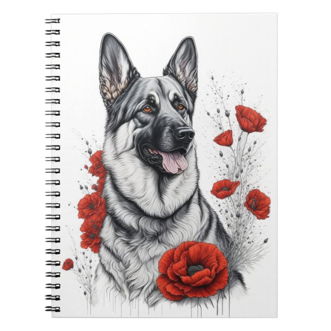 German Shepherd Dog Notebook (Front)