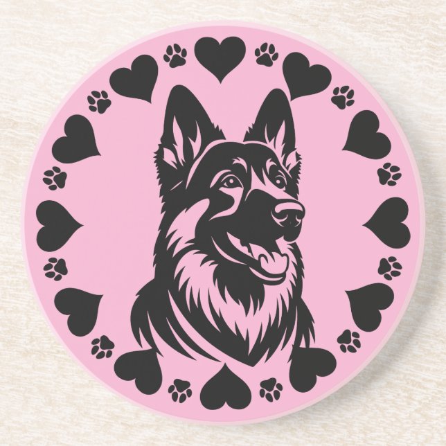 German Shepherd Dog Owner Coaster (Front)