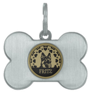 German Shepherd Dog Owner Pet ID Tag