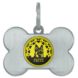 German Shepherd Dog Owner Pet ID Tag