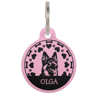 German Shepherd Dog Owner Pet Tag