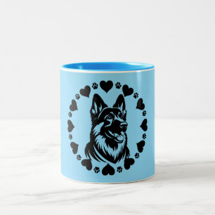 German Shepherd Dog Owner Two-Tone Coffee Mug