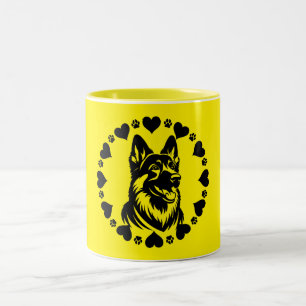 German Shepherd Dog Owner Two-Tone Coffee Mug