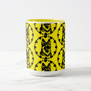 German Shepherd Dog Owner Two-Tone Coffee Mug