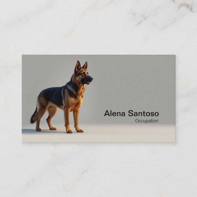 German Shepherd Dog Painting Business Card (Front)