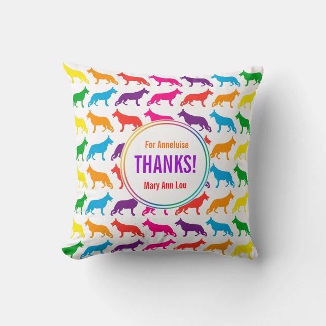 German Shepherd Dog pattern Cushion (Front)