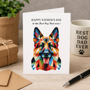 German Shepherd Dog Personalised Father's Day Holiday Card