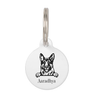 german shepherd dog personalised name tag