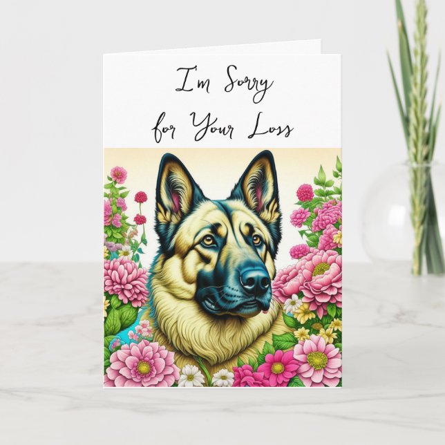 German Shepherd Dog | Pet Loss Sympathy Card (Front)