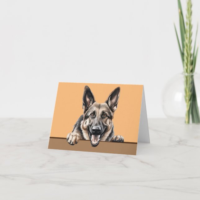 German Shepherd Dog Pet Notecard or Thank you Card (Front)