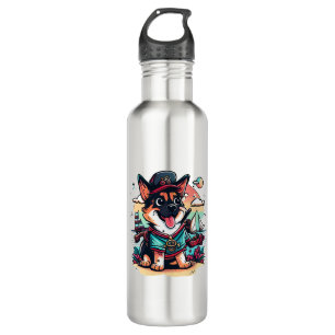 German Shepherd Dog Pirate 710 Ml Water Bottle