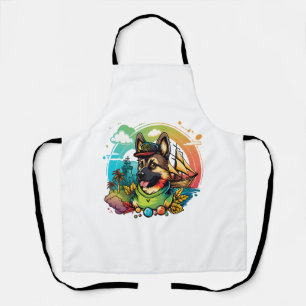German Shepherd Dog Pirate  Apron