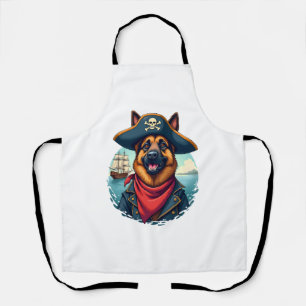 German Shepherd Dog Pirate Copy Apron
