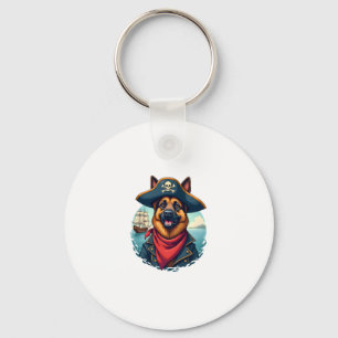 German Shepherd Dog Pirate Copy Key Ring