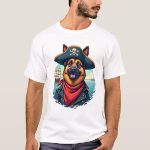 German Shepherd Dog Pirate Copy T-Shirt