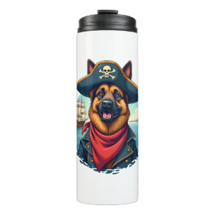 German Shepherd Dog Pirate Copy Thermal Tumbler