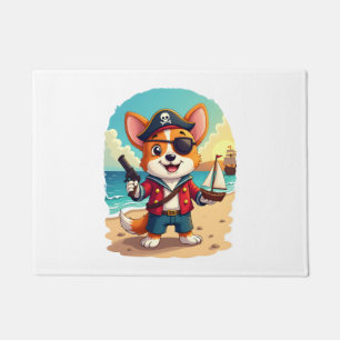 German Shepherd Dog Pirate Doormat