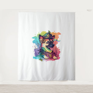 German Shepherd Dog Pirate Tapestry