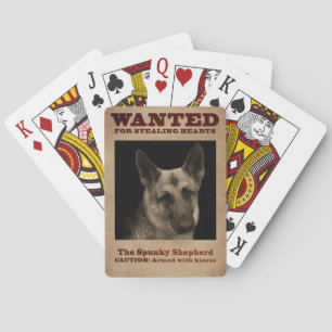 German Shepherd Dog Playing Cards
