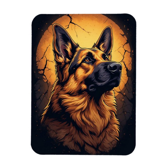 🐾 German Shepherd Dog Portrait Gifts 🐾 Magnet (Vertical)