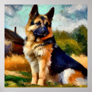 German Shepherd Dog Poster