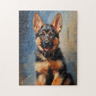 German Shepherd dog puppy Jigsaw Puzzle