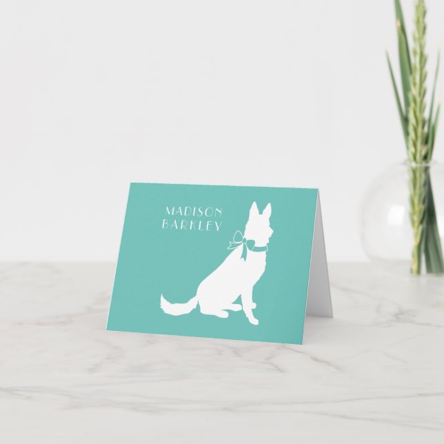 German Shepherd Dog Puppy Note Card (Front)