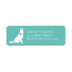German Shepherd Dog Puppy Return Address Label