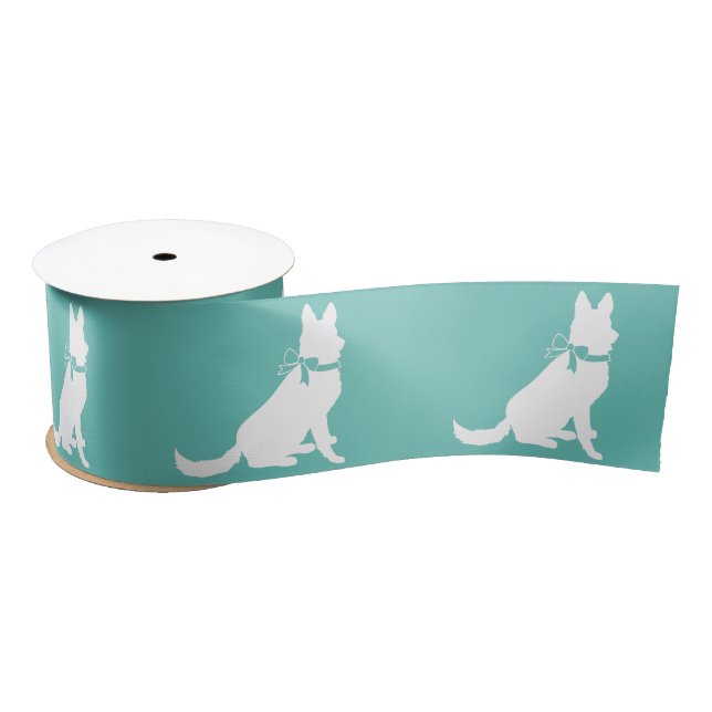 German Shepherd Dog Puppy Satin Ribbon (Spool)