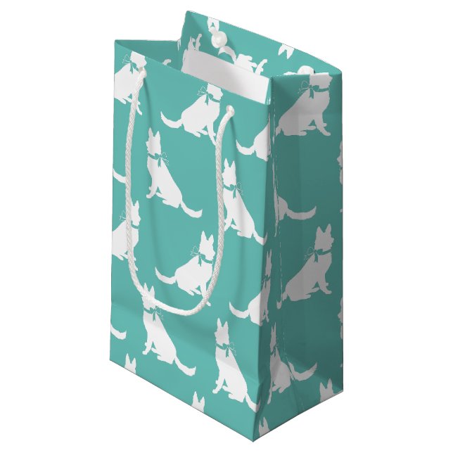 German Shepherd Dog Puppy Small Gift Bag (Front Angled)