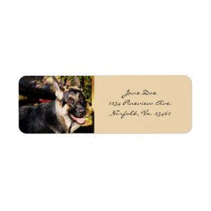 German Shepherd Dog Return Address Label