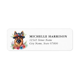German Shepherd Dog Return Address Labels