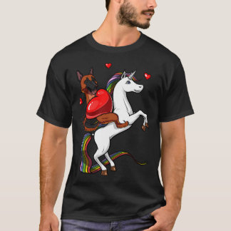 German Shepherd Dog Riding Unicorn T-Shirt