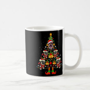 German Shepherd Dog Santa Hat Christmas Tree Xmas Coffee Mug