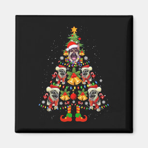 German Shepherd Dog Santa Hat Christmas Tree Xmas Magnet