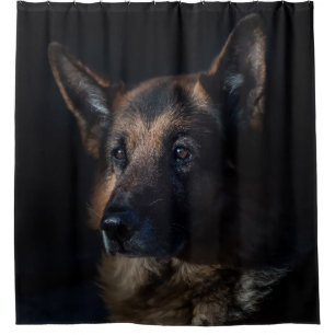 German shepherd dog shower curtain