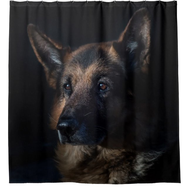 German shepherd dog shower curtain (Front)