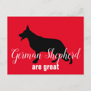 German Shepherd Dog Silhouette Postcard