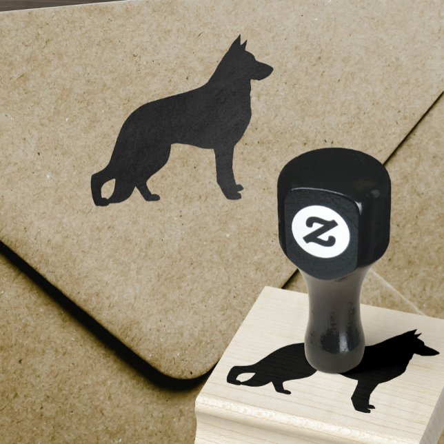German Shepherd Dog Silhouette Rubber Stamp (Creator Uploaded)