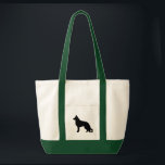 German Shepherd Dog Silhouette Tote Bag<br><div class="desc">A cool German Shepherd silhouette tote bag for your grocery shopping,  pet supplies,  extra towels for the dog beach,  and stuff for all your fun adventures. Makes a perfect gift for anyone who loves a GSD. Check out Jenn's Doodle World for even more pet lover's tote bags and gifts.</div>