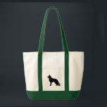 German Shepherd Dog Silhouette Tote Bag<br><div class="desc">A cool German Shepherd silhouette tote bag for your grocery shopping,  pet supplies,  extra towels for the dog beach,  and stuff for all your fun adventures. Makes a perfect gift for anyone who loves a GSD. Check out Jenn's Doodle World for even more pet lover's tote bags and gifts.</div>