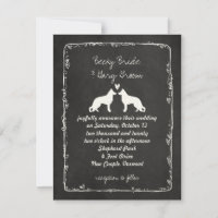 German Shepherd Dog Silhouettes Wedding