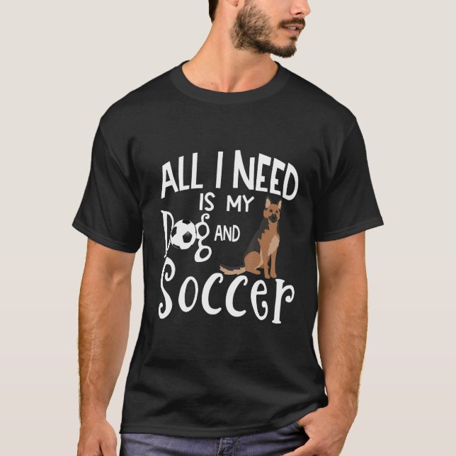 German Shepherd Dog Soccer Player    T-Shirt (Front)