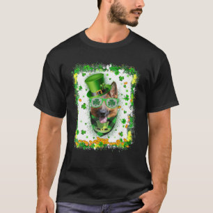 German Shepherd Dog St Patricks Day Irish Shamrock T-Shirt
