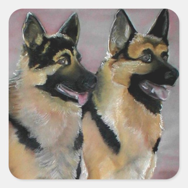 German Shepherd Dog Stickers Art (Front)