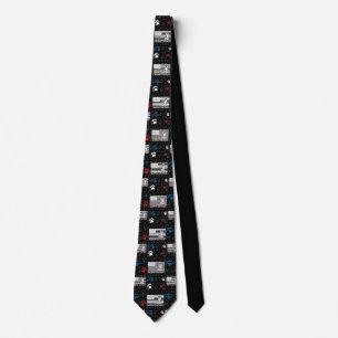 German Shepherd Dog Sunglasses American Flag Tie