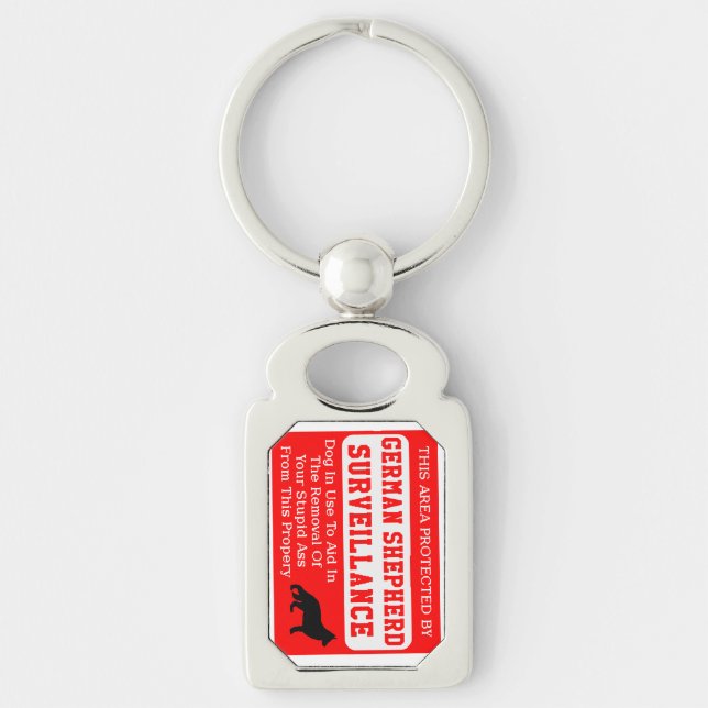 german shepherd dog surveillance key ring (Front)