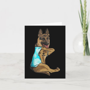 German Shepherd Dog Tattoo I Love Mum Mothers Day Card