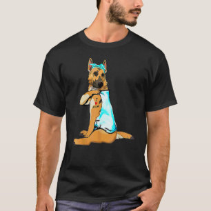 German Shepherd Dog Tattoo I Love Mum Mother's Day T-Shirt